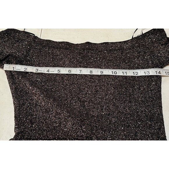 Windsor Fit & Flare Glittery High Low Dress Off The Shoulder Women's Size S-READ - Picture 10 of 13